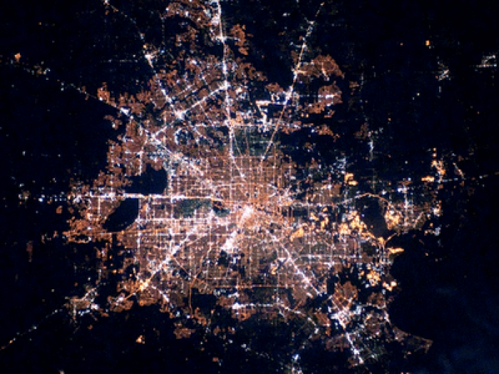 a map of Houston TX from ISS